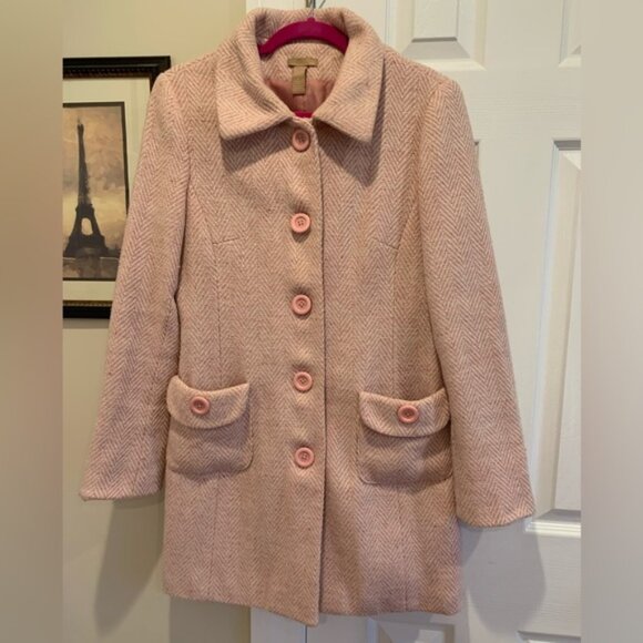 Forever 21 Dusty Pink Wool Coat - Picture 1 of 14